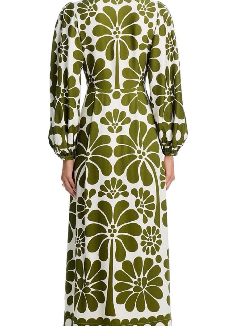 FARM Rio Olive & White Floral V-Neck Maxi Dress - Picture 2 of 9